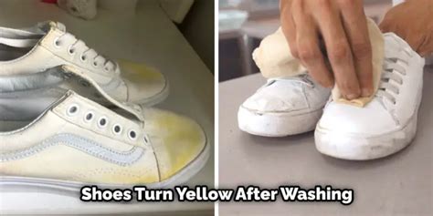 white shoes yellowing after washing